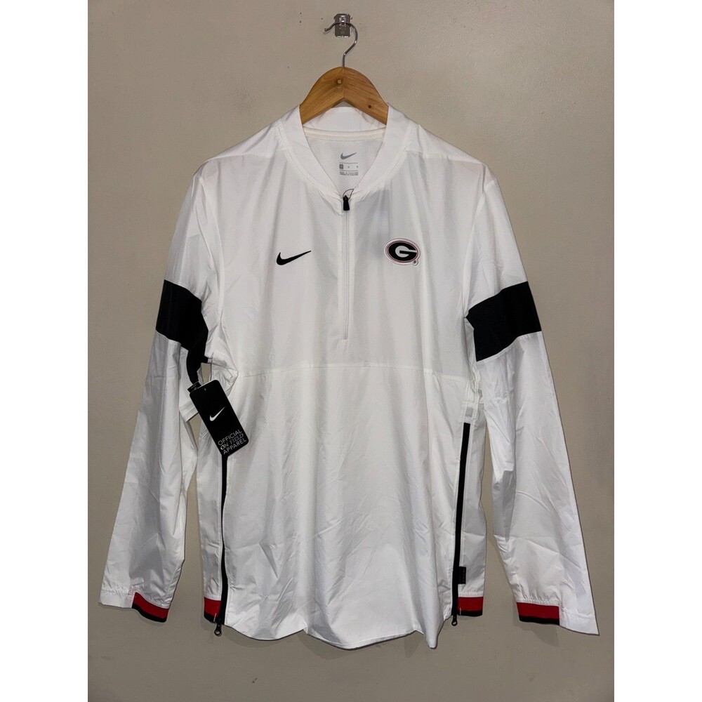 Nike NCAA UGA Georgia Bulldogs Football Team Issue On-Field 1/2 Zip Jacket Men M